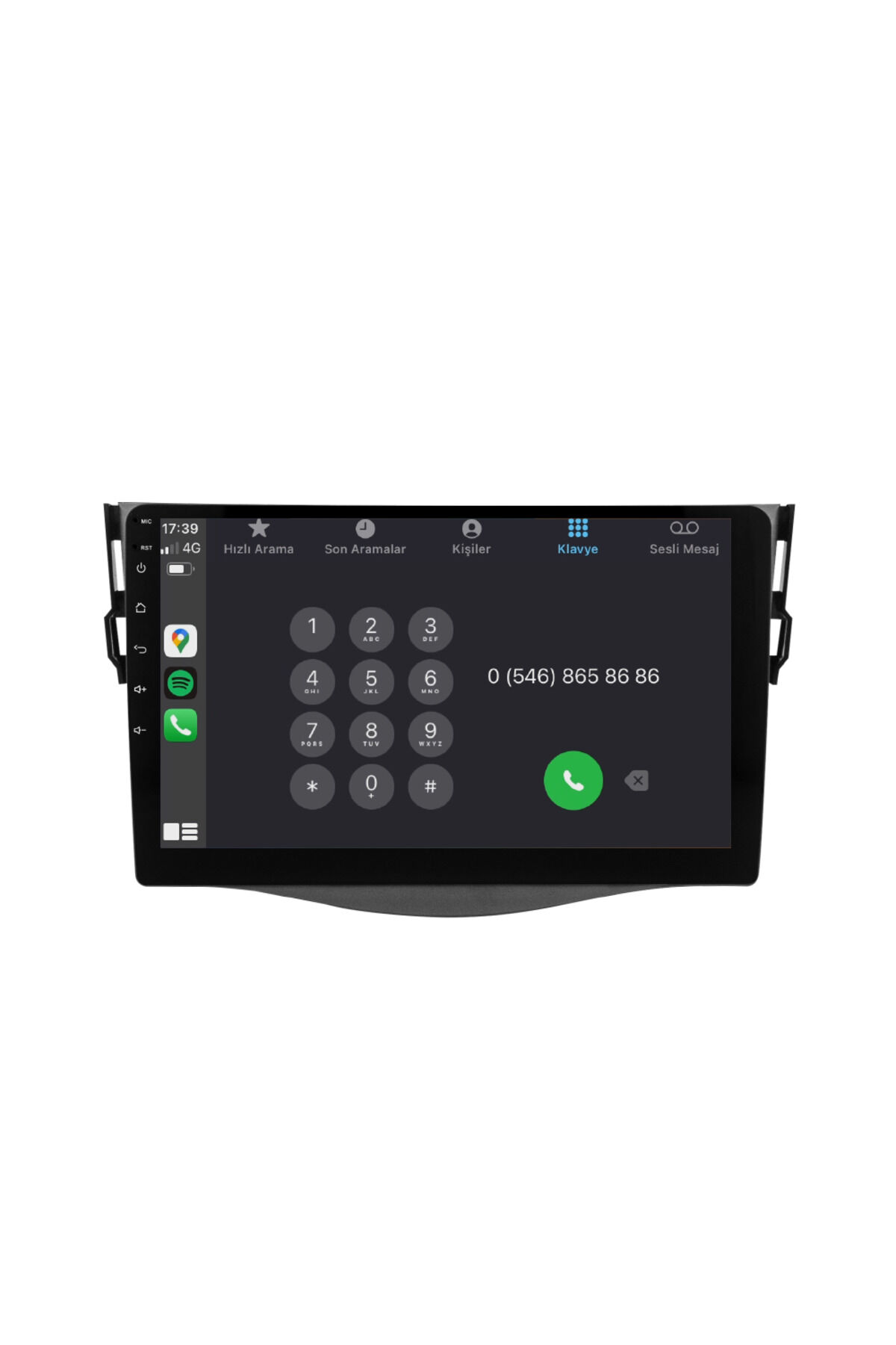 CARGARAJ Toyota Rav4 Android Multimedya Sistemi (2006-2012) | 4GB RAM, 64GB Hafıza, Bluetooth, Carplay & Android Auto Kamera Hediye!