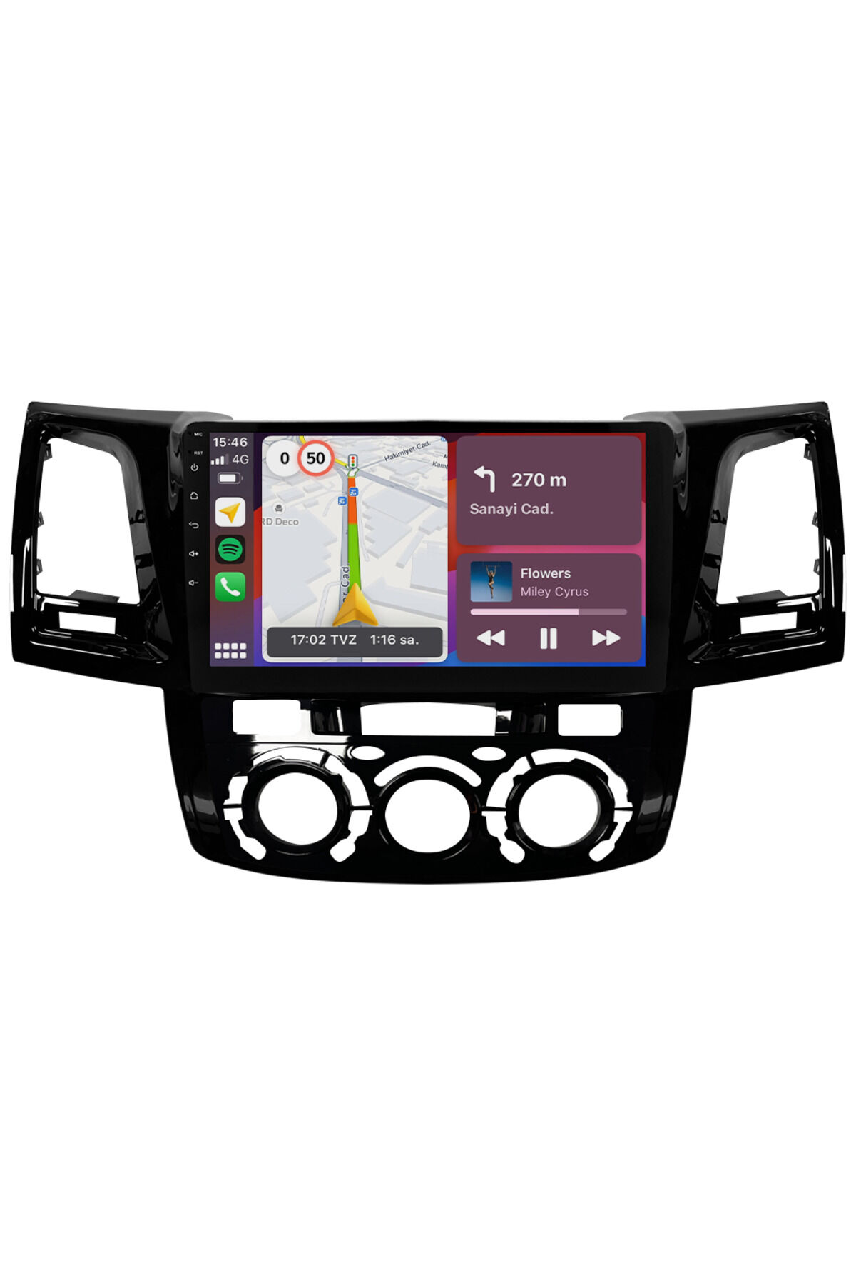 CARGARAJ Toyota Hilux Android Multimedya Sistemi (2006-2014) | 8GB RAM, 64GB Hafıza, Bluetooth, Carplay & Android Auto Kamera Hediye!