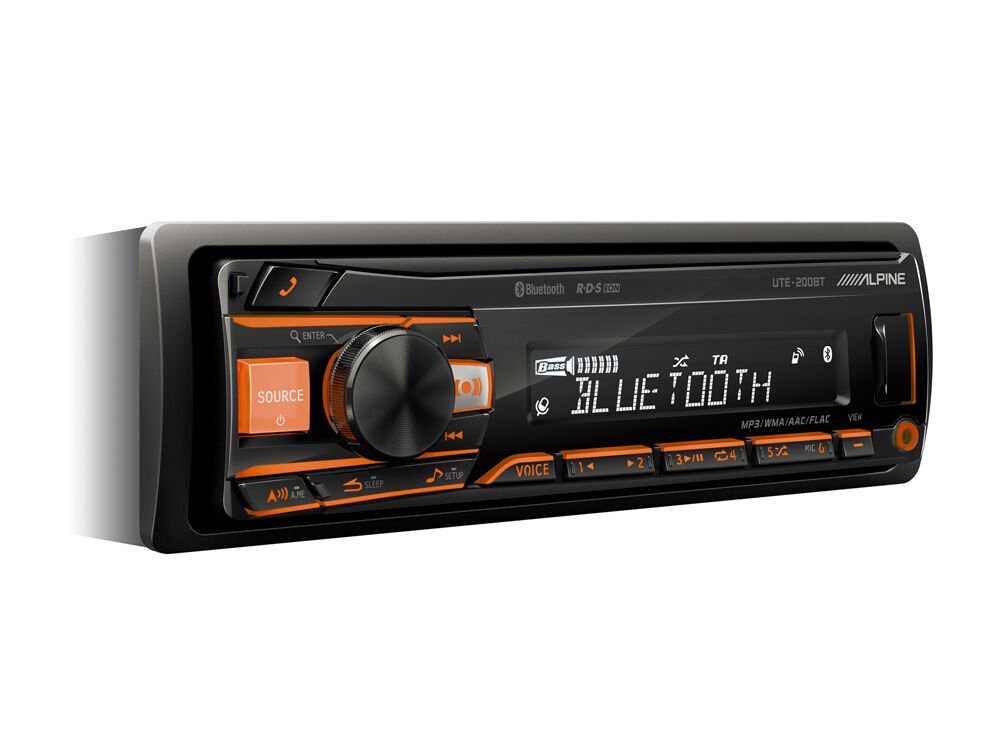 Alpine UTE-200BT Bluetooth® Dijital Medya Alıcısı – Tek DIN Oto Teyp
