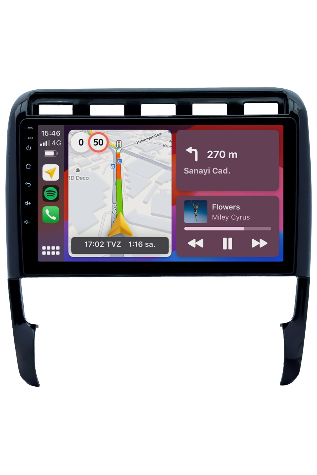 CARGARAJ Porsche Cayenne Android Multimedya Sistemi (2006-2011) | 8GB RAM, 64GB Hafıza, Bluetooth, Carplay & Android Auto Kamera Hediye!