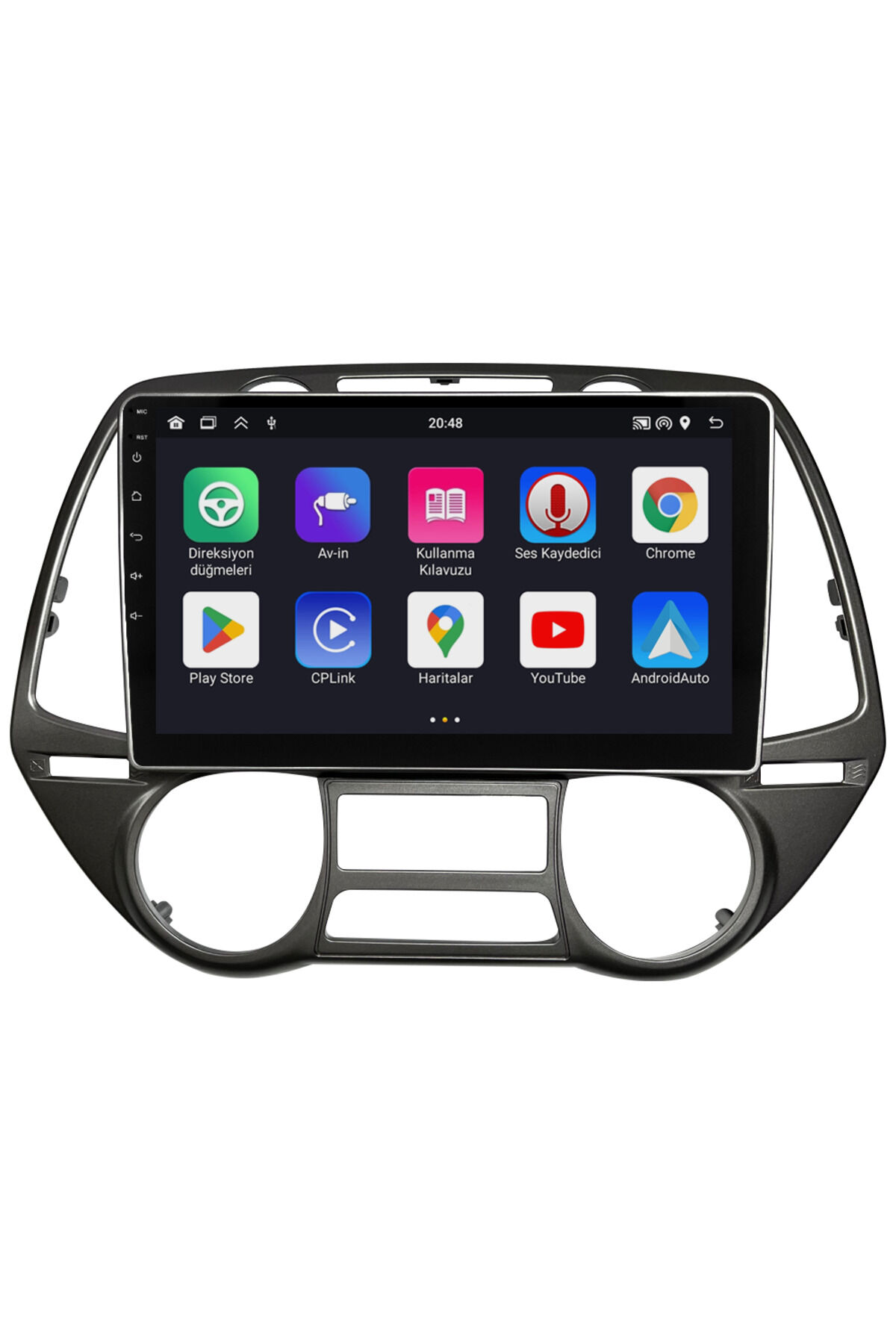 CARGARAJ Hyundai I20 Android Multimedya Sistemi (2009-2012) | 8GB RAM, 64GB Hafıza, Bluetooth, Carplay & Android Auto Kamera Hediye!