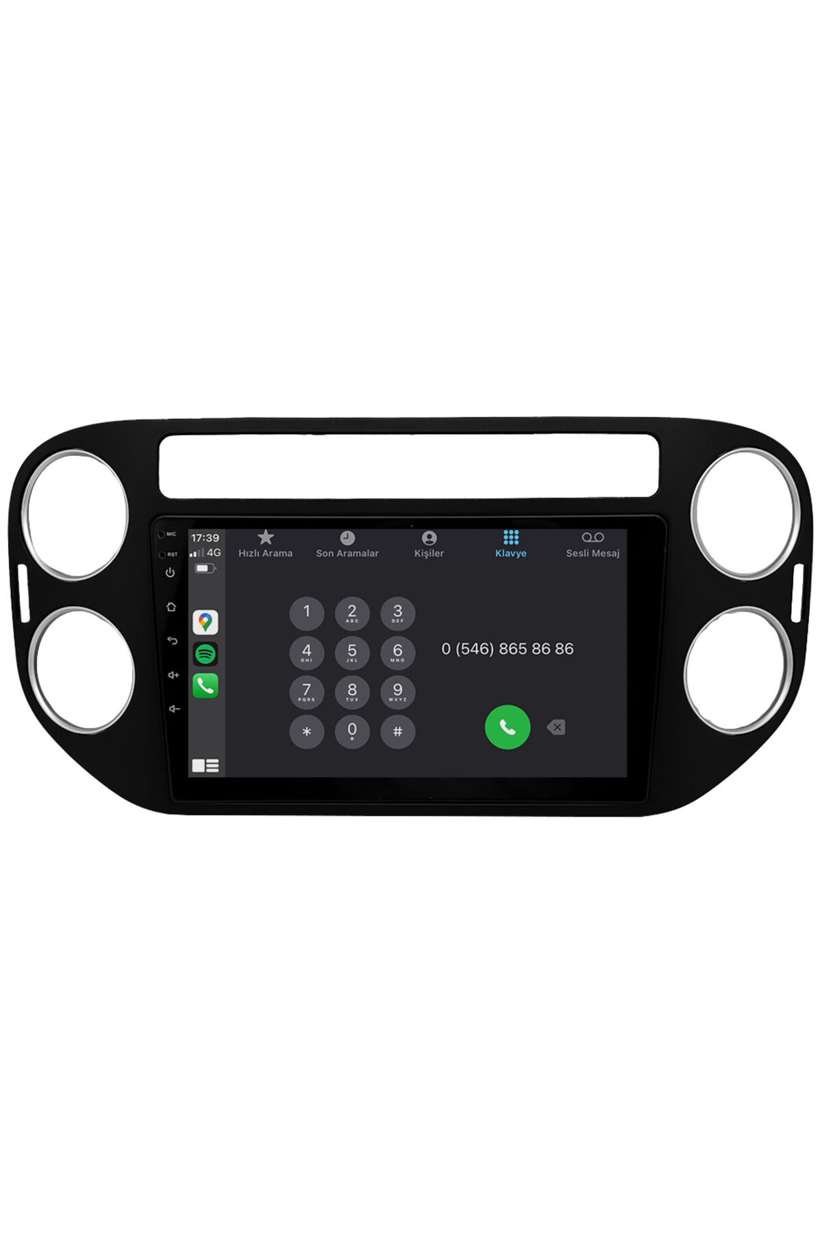 CARGARAJ Volkswagen Tiguan Android Multimedya Sistemi (2008-2016) | 8GB RAM, 64GB Hafıza, Bluetooth, Carplay & Android Auto Kamera Hediye!