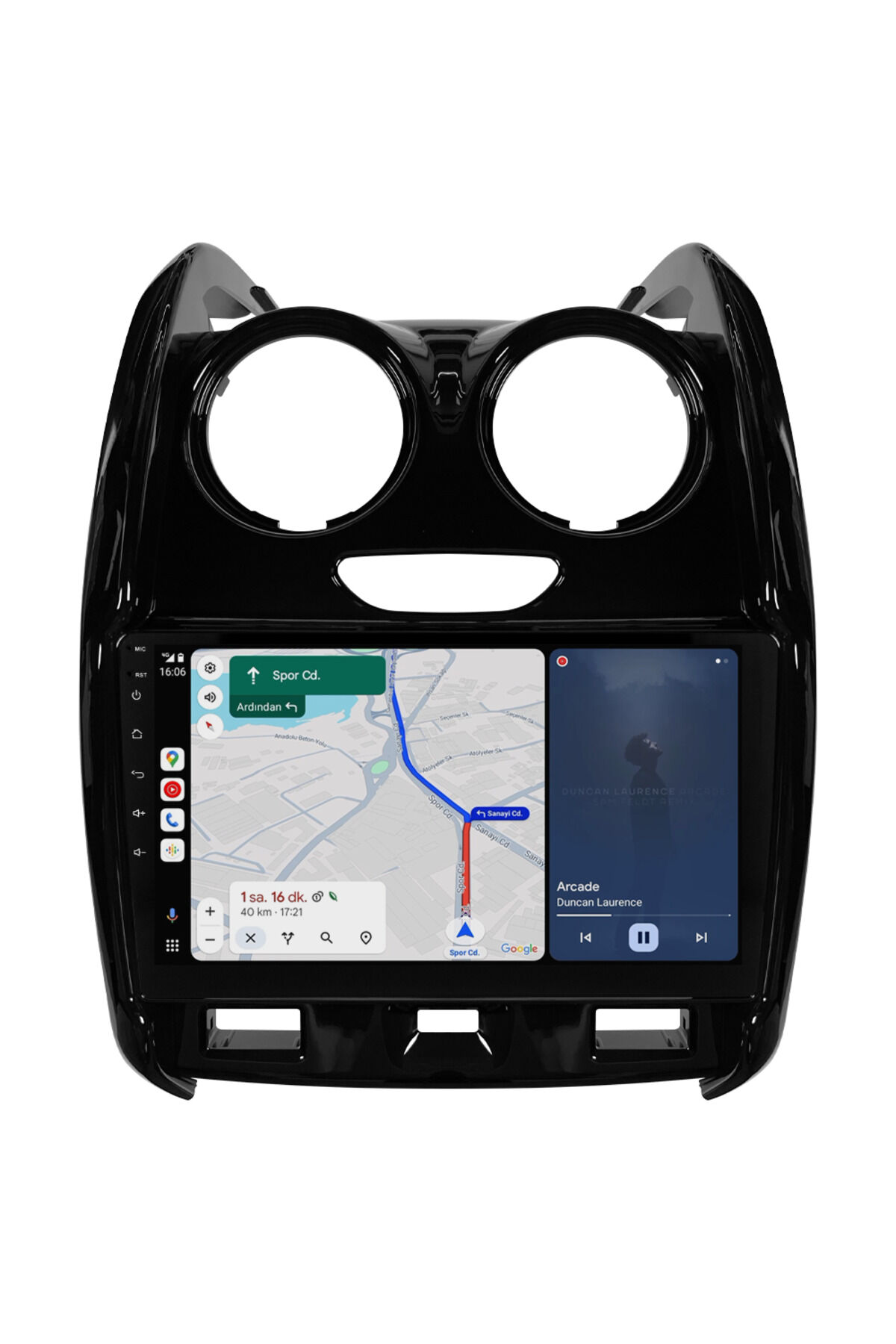 CARGARAJ Dacia Duster Android Multimedya Sistemi (2015-2017) | 4GB RAM, 64GB Hafıza, Bluetooth, Carplay & Android Auto Kamera Hediye!