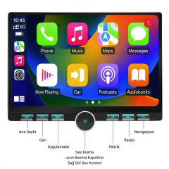 Hyundai Kona (2018-2022) Navix CB15SN 10.1'' Android Araç Multimedya Sistemi | 8 Çekirdek, 4GB RAM, 64GB, CarPlay & Android Auto Destekli