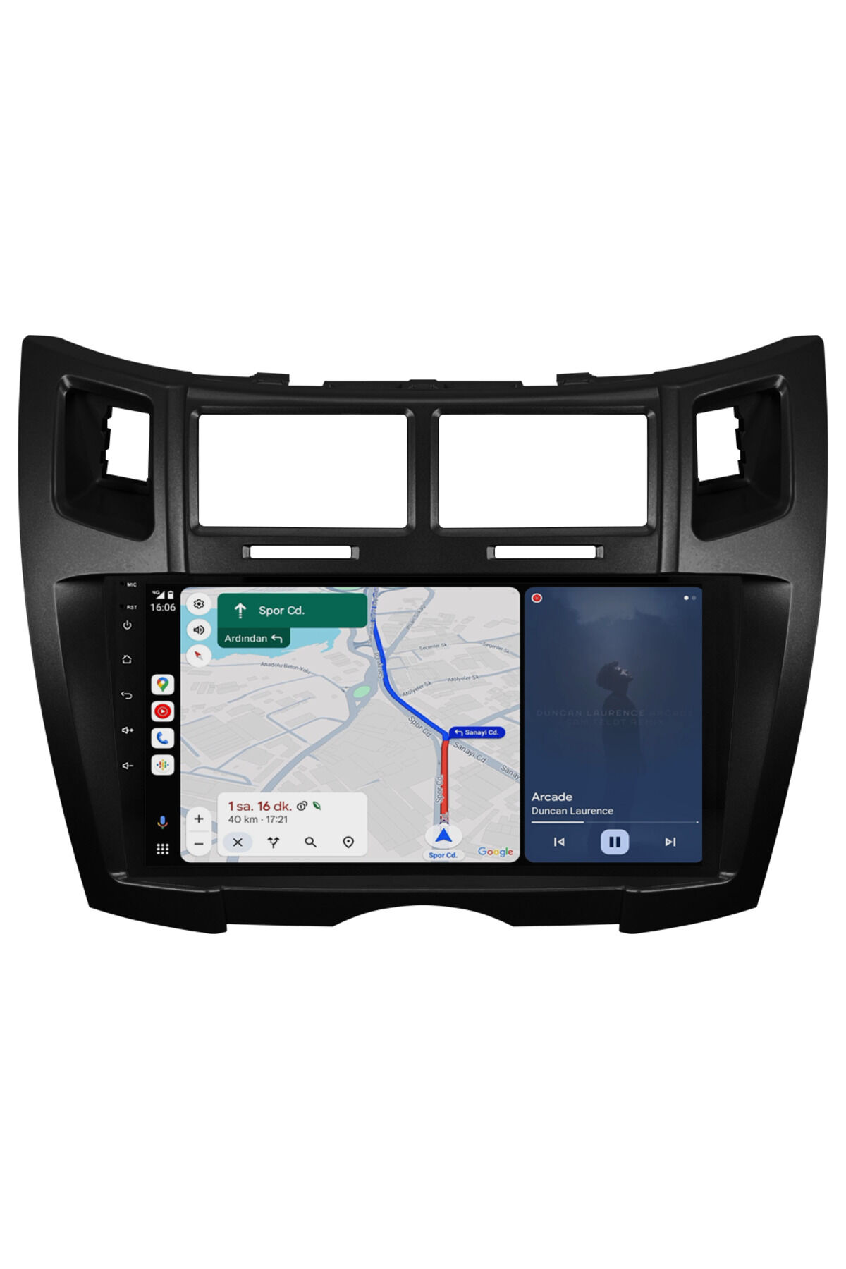 CARGARAJ Toyota Yaris Android Multimedya Sistemi (2007-2011) | 4GB RAM, 64GB Hafıza, Bluetooth, Carplay & Android Auto Kamera Hediye!