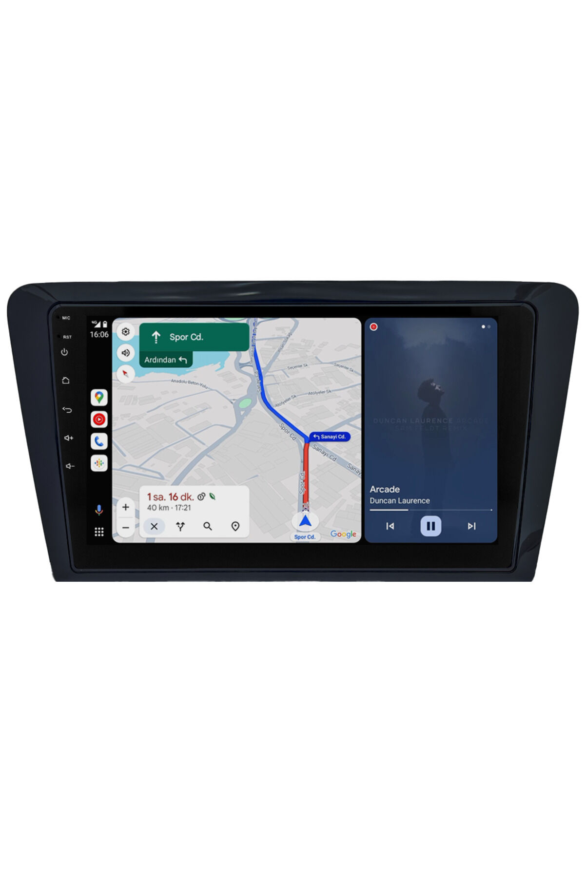CARGARAJ Skoda Rapid Android Multimedya Sistemi (2014-2018) | 8GB RAM, 64GB Hafıza, Bluetooth, Carplay & Android Auto Kamera Hediye!