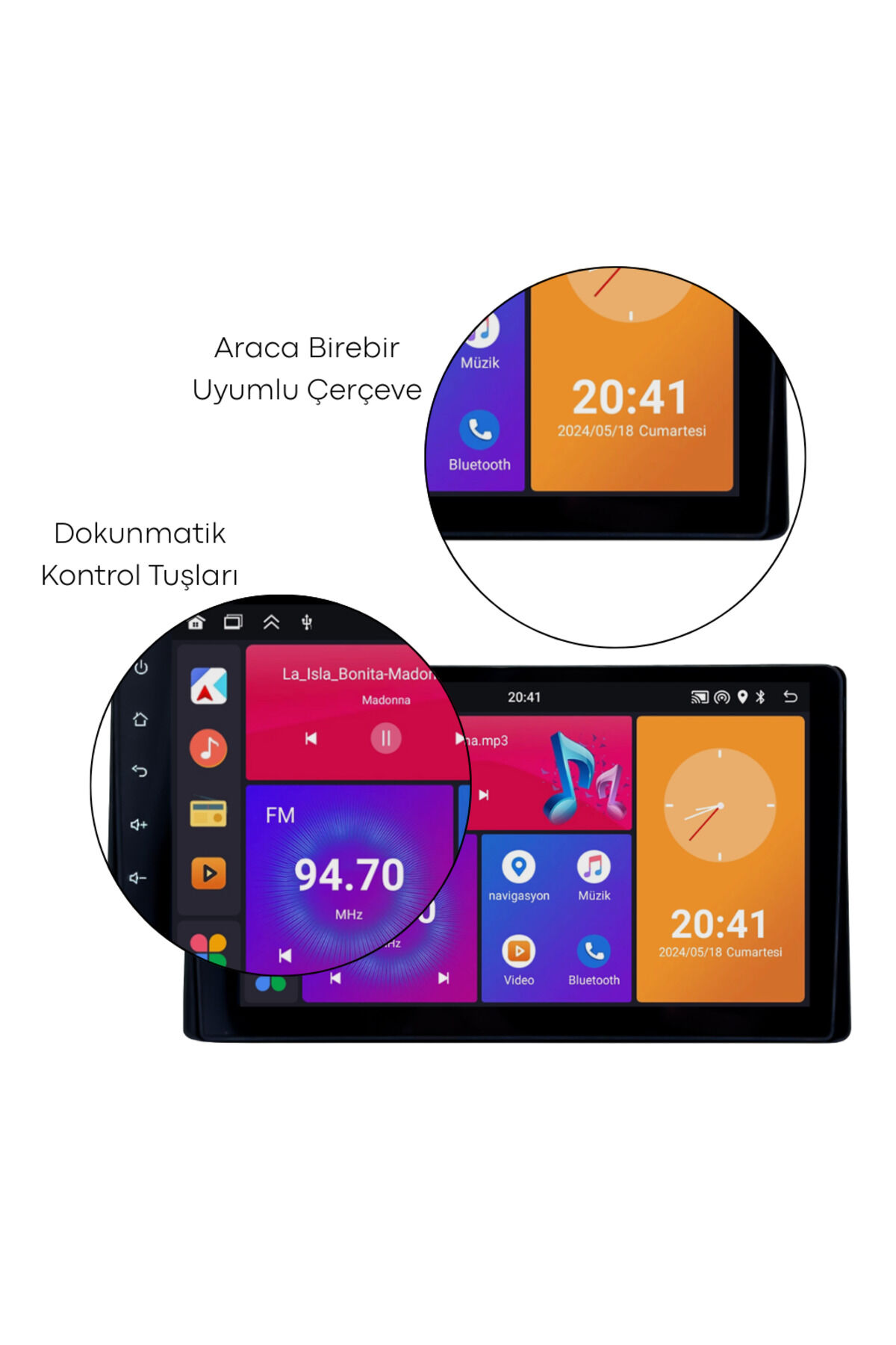 CARGARAJ Toyota Corolla Android Multimedya Sistemi (2016-2019) | 8GB RAM, 64GB Hafıza, Bluetooth, Carplay & Android Auto Kamera Hediye!