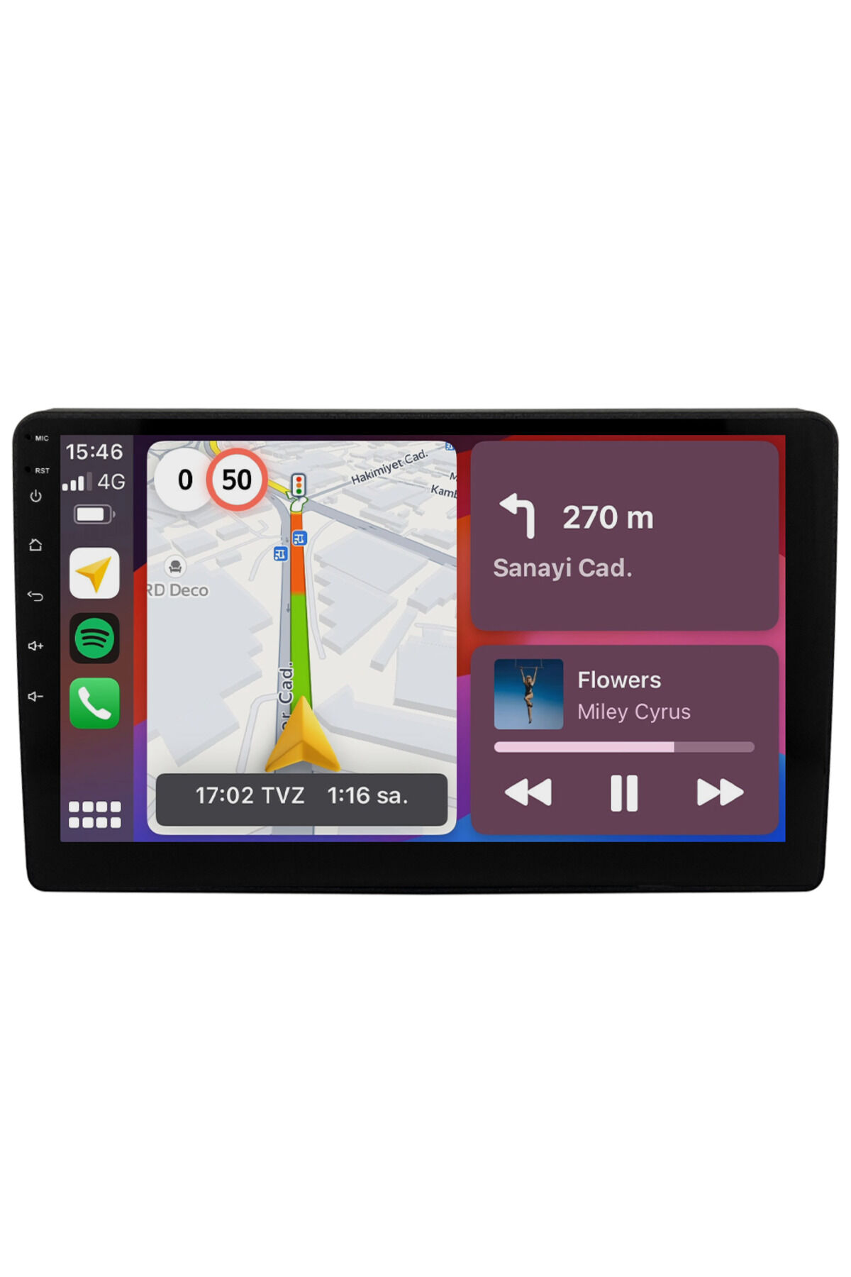 CARGARAJ BMW 5 E34 Android Multimedya Sistemi (1987-1996) | 4GB RAM, 64GB Hafıza, Bluetooth, Carplay & Android Auto Kamera Hediye!