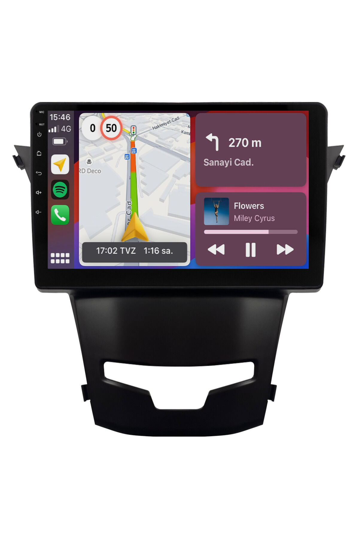CARGARAJ Ssangyong Korando Android Multimedya Sistemi (2014-2018) | 4GB RAM, 64GB Hafıza, Bluetooth, Carplay & Android Auto Kamera Hediye!